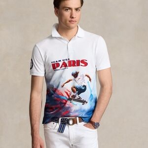 Polo ralph Lauren Men's Team USA Mesh Graphic Polo Shirt